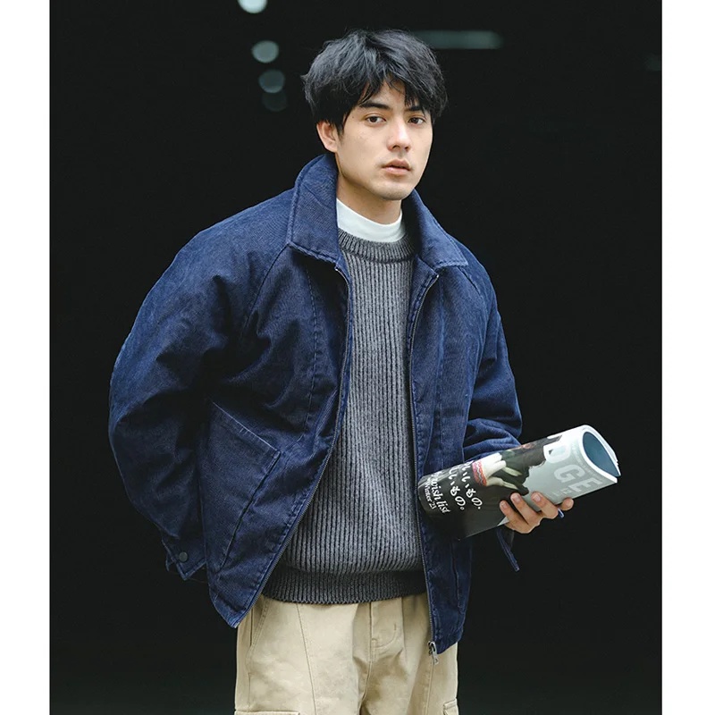 Corduroy Jacket Men - Erkek Japon Sokak Giysisi Retro Korduroy
