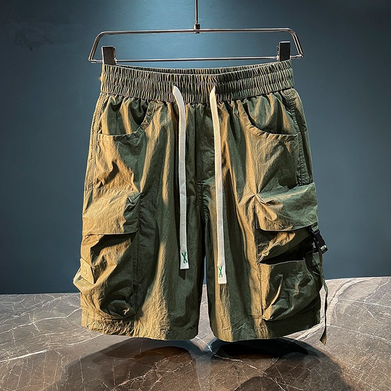 Mens Fashion Summer 2025 - Erkek Bermuda Kargo Şort Katı Elastik