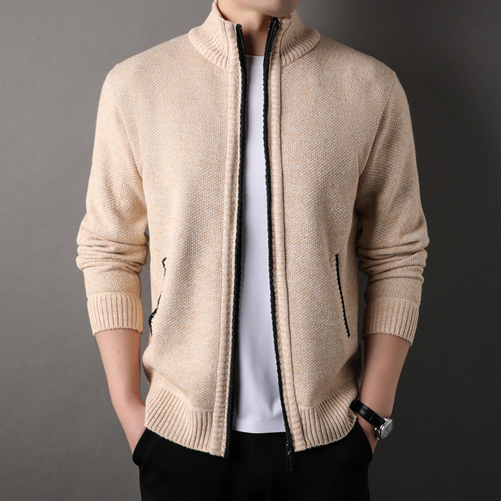 Corduroy Jacket Men - Erkek Stand-up yaka örgü kazak sonbahar