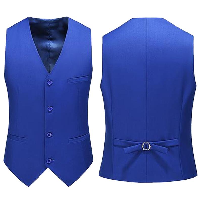 Formal Waistcoat Vest - 19 Renk Erkek Yelek Düz Renk