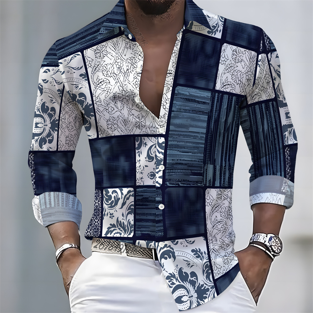 Mens Fashion Style - Erkek Hafif Lüks Tarzı Renk Bloklu