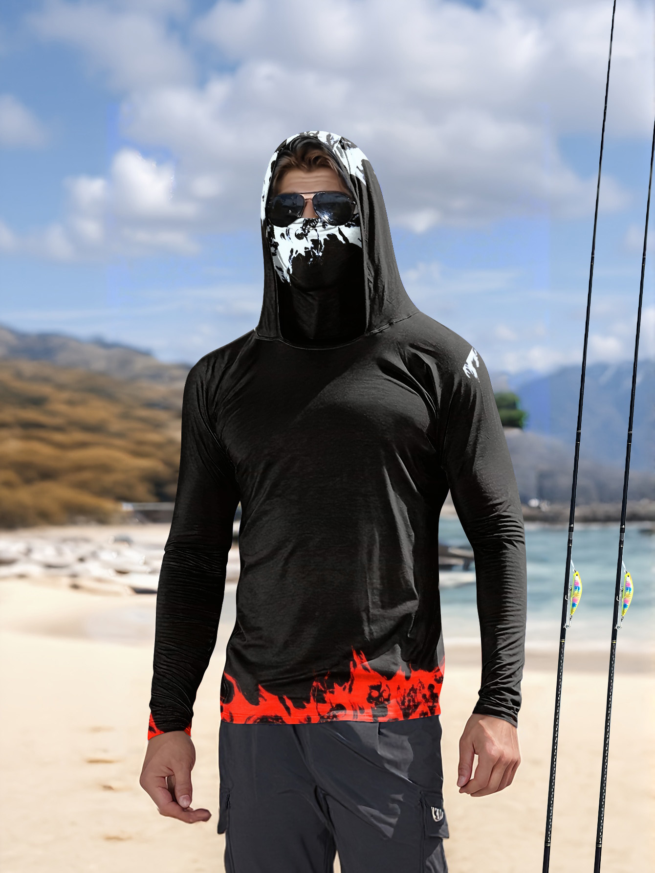 Men'S Fashion Trends - Erkekler Kapüşonlu Balıkçı Gömleği uzun kollu
