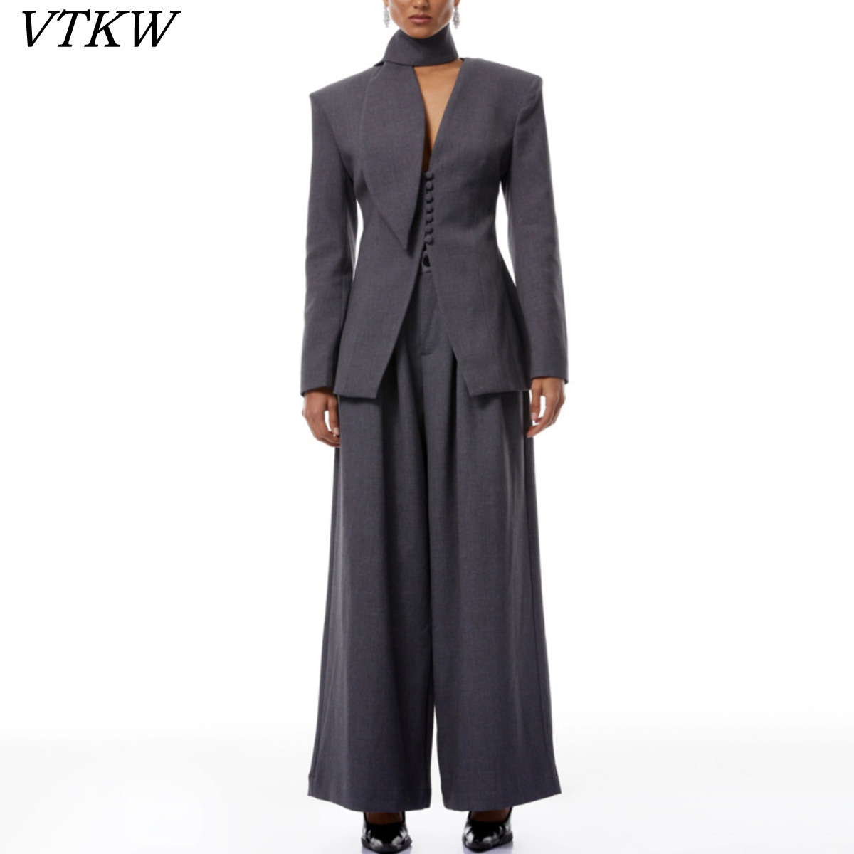 Slim Fit Blazer Men - VTKW 2026 Yeni Kadın İki Parçalı