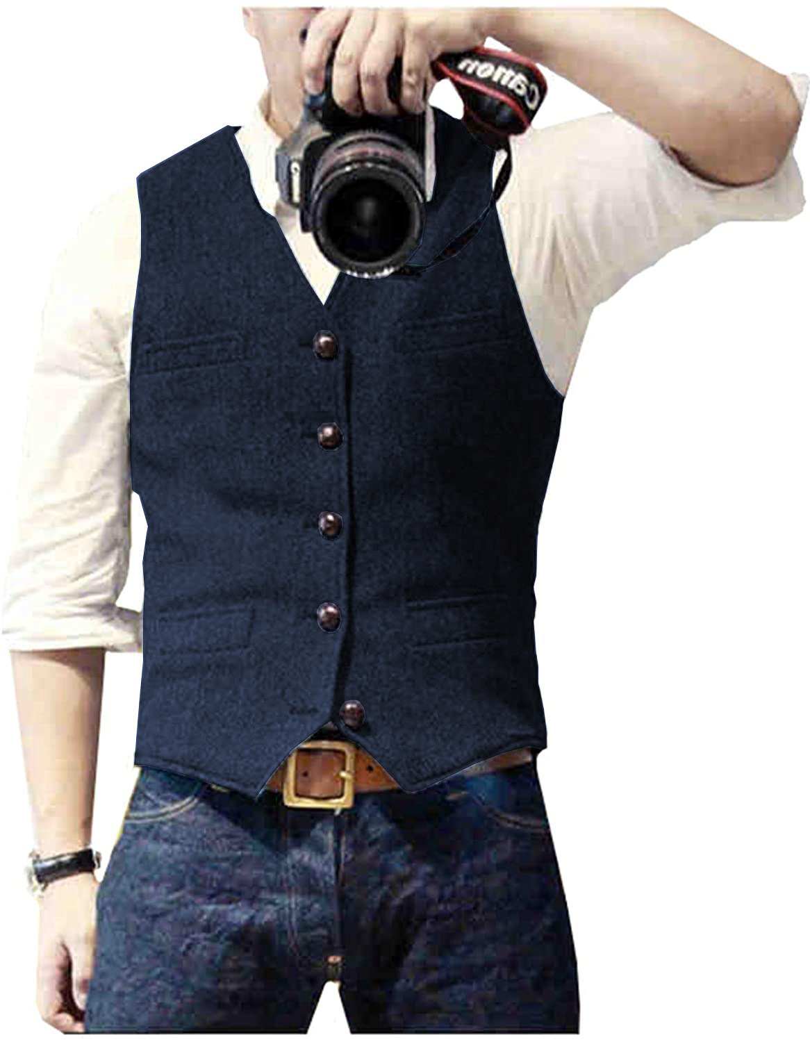 Formal Waistcoat Vest - Erkek Takım Elbise Yeleği V Yaka