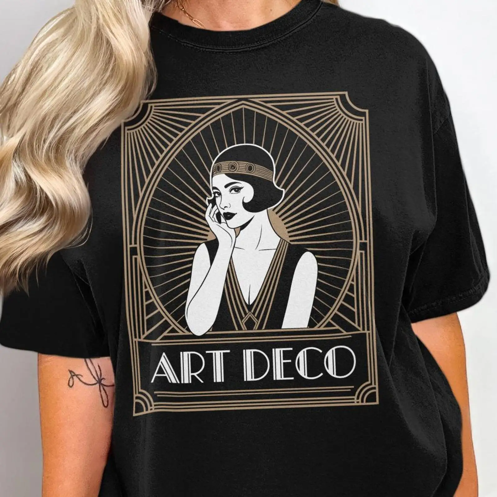 Men'S Fashion Roaring 20S - Art Deco Flapper Kız Tişörtü 1920'lerin
