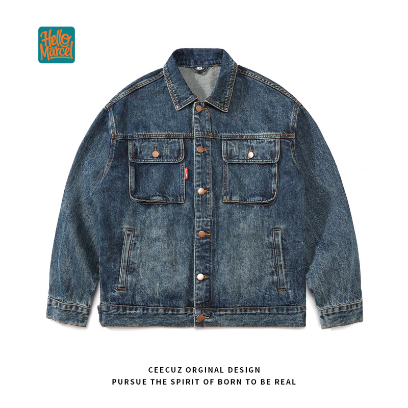 Mens Fashion Denim Jacket - HELLOMARCEL AB ABD Beden Lüks Kalite