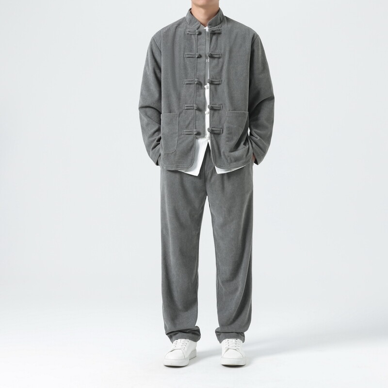 Corduroy Jacket Men - Erkekler Kadife Setleri Erkekler Tang Takım