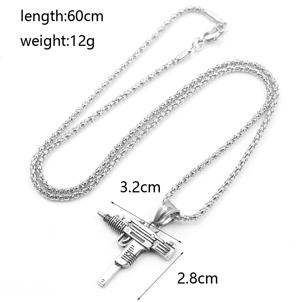 Punk Uzi Tabanca Makineli Tüfe - Men'S Fashion Necklaces incelemesi ve fiyatı