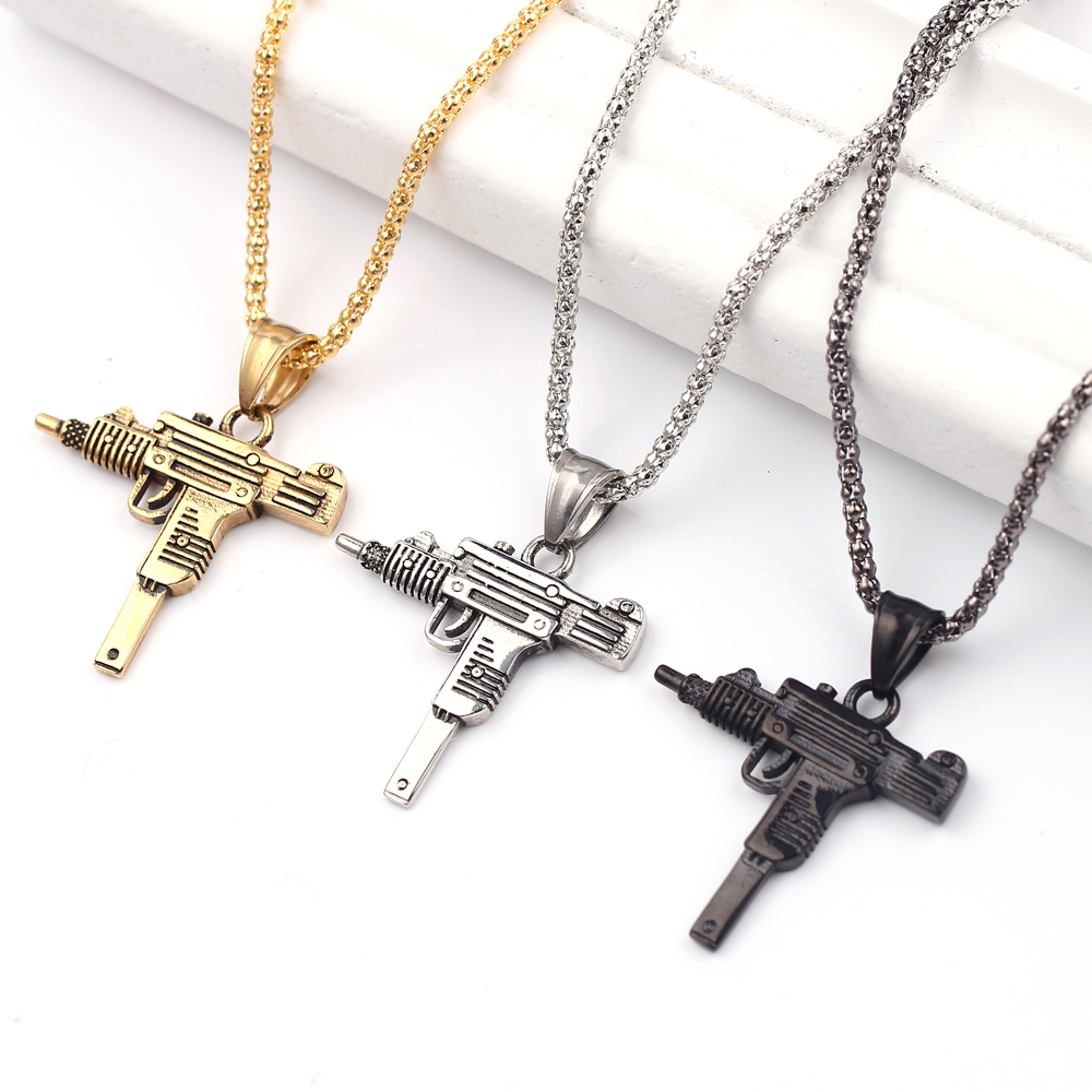 Punk Uzi Tabanca Makineli Tüfe - Men'S Fashion Necklaces incelemesi ve fiyatı