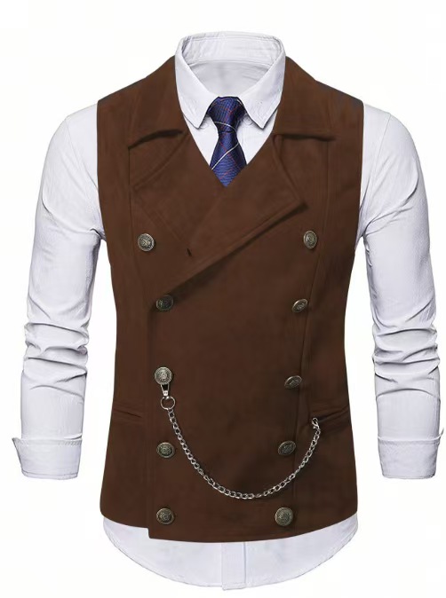 Erkekler İçin Zincir Detaylı K - Formal Waistcoat Vest incelemesi ve fiyatı