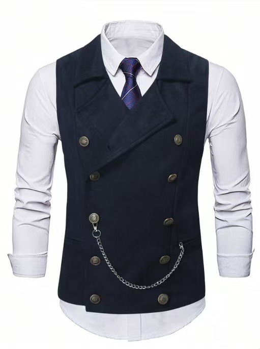 Erkekler İçin Zincir Detaylı K - Formal Waistcoat Vest incelemesi ve fiyatı