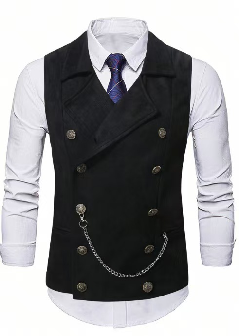 Erkekler İçin Zincir Detaylı K - Formal Waistcoat Vest incelemesi ve fiyatı
