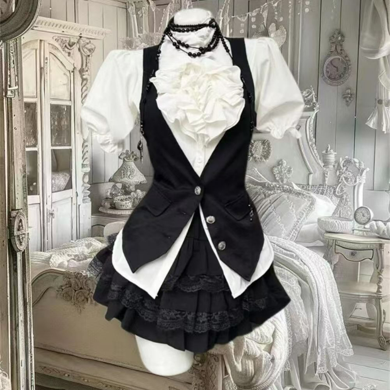 Y2k Estetik Lolita Tarzı Tatlı - Formal Waistcoat Vest incelemesi ve fiyatı