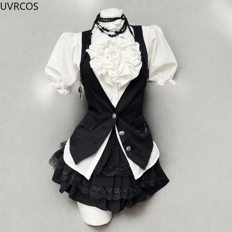 Y2k Estetik Lolita Tarzı Tatlı - Formal Waistcoat Vest incelemesi ve fiyatı
