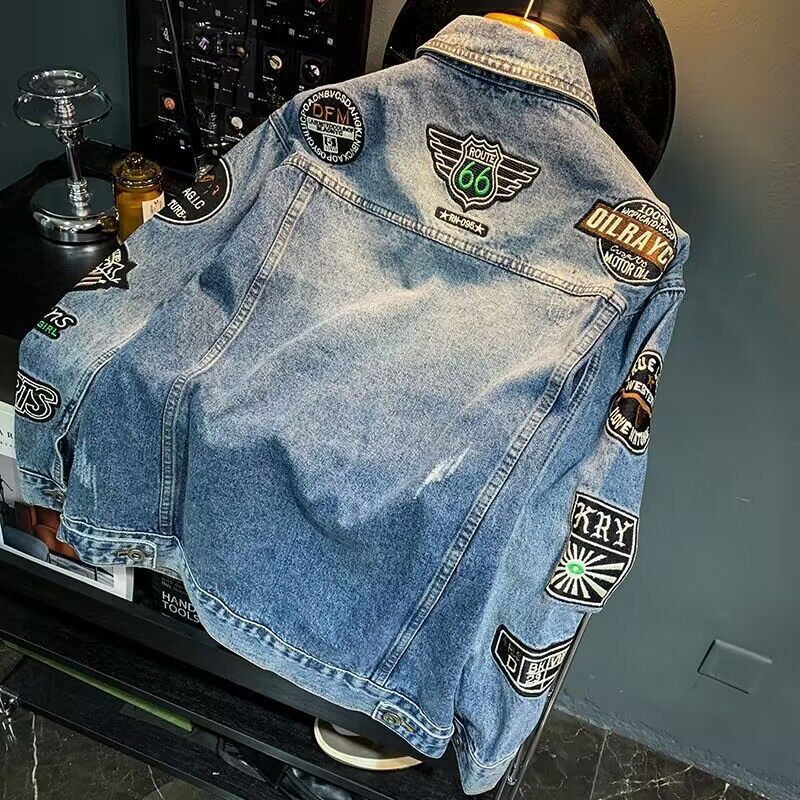 Erkekler High Street Nakış Yam - Mens Fashion Denim Jacket incelemesi ve fiyatı
