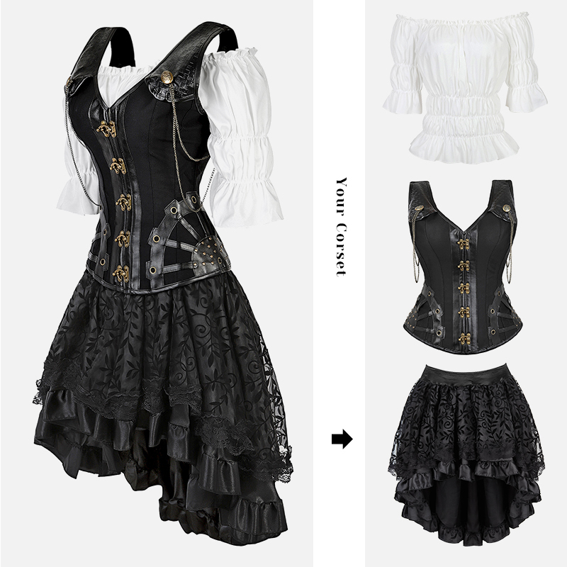 Kadınlar için Steampunk korse  - Formal Waistcoat Vest incelemesi ve fiyatı