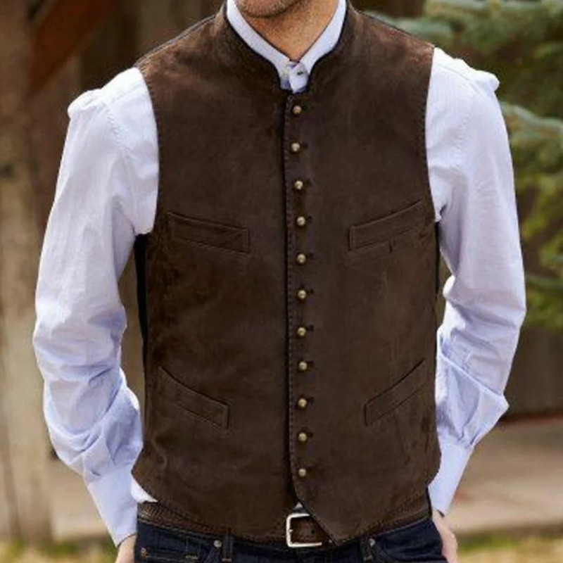 Erkekler Yelek Kahve Süet Kadi - Formal Waistcoat Vest incelemesi ve fiyatı