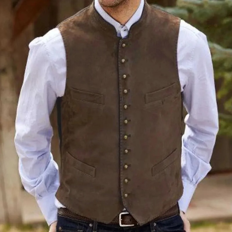 Erkekler Yelek Kahve Süet Kadi - Formal Waistcoat Vest incelemesi ve fiyatı