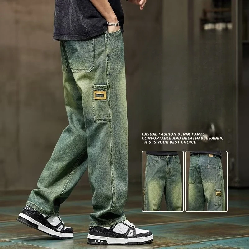 Kore Moda Vintage Kot Erkekler - Men'S Fashion With Baggy Jeans incelemesi ve fiyatı