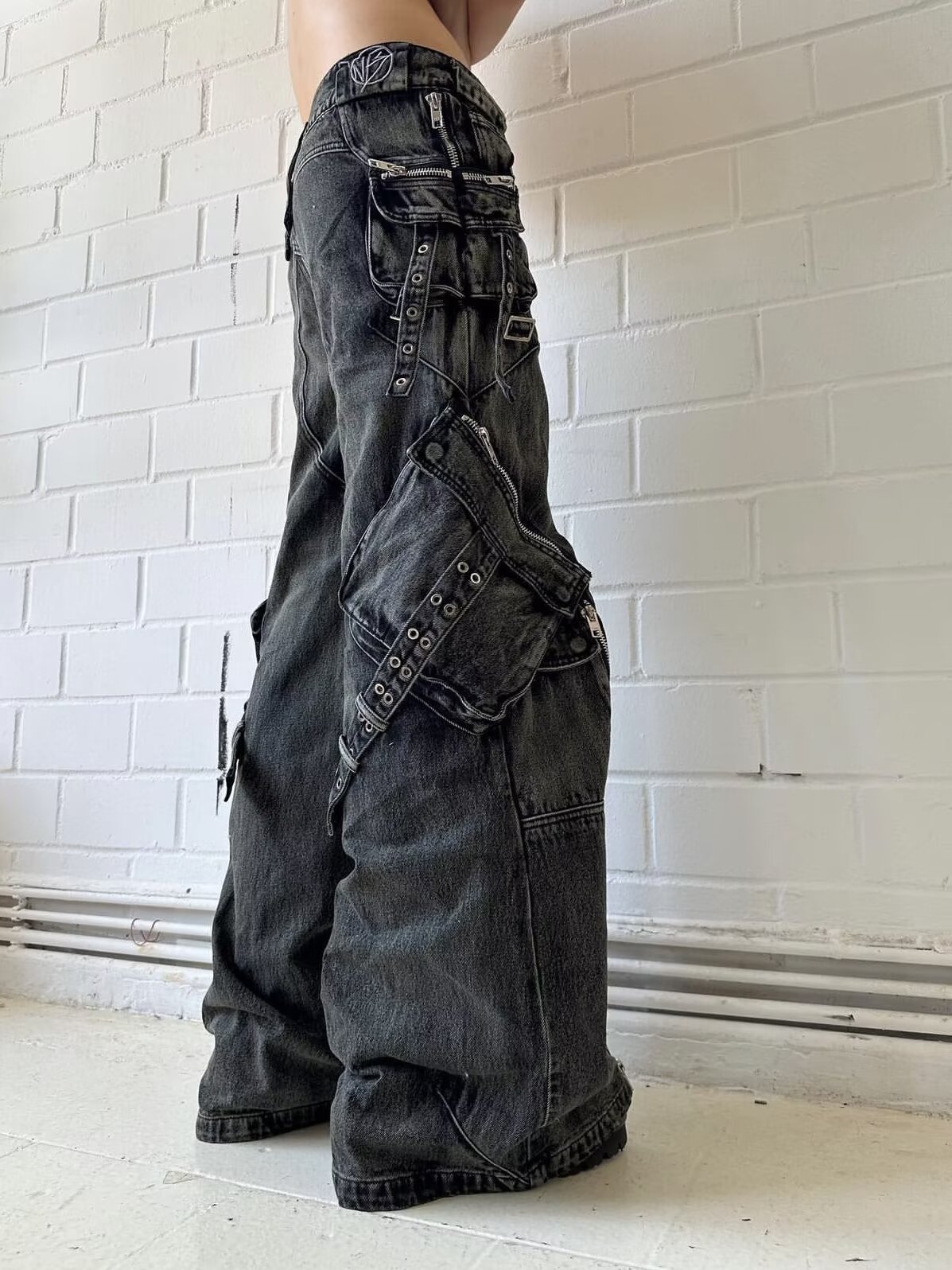 Y2K Siyah Gotik Punk Çok Cepli - Men'S Fashion With Baggy Jeans incelemesi ve fiyatı