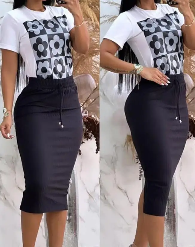 Kadın Çiçek Grafik Baskı Üst v - Mens Fashion Summer 2025 incelemesi ve fiyatı