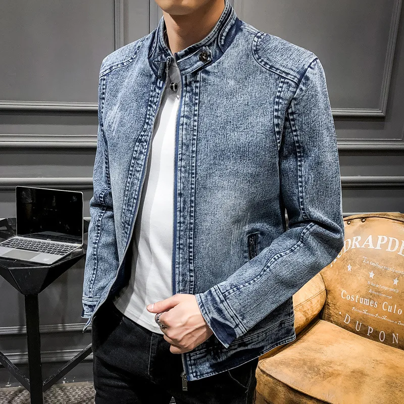 2026 Avrupa ve Amerika Moda Er - Mens Fashion Denim Jacket incelemesi ve fiyatı