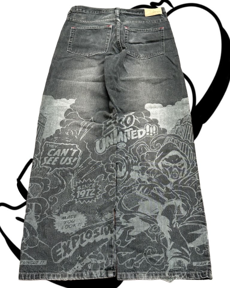 Amerikan Moda Baskılı Kot Pant - Men'S Fashion With Baggy Jeans incelemesi ve fiyatı