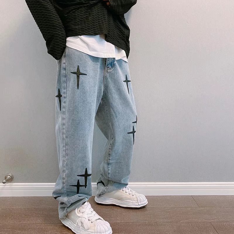 Baskılar Kot Erkekler 2023 Yen - Men'S Fashion With Baggy Jeans incelemesi ve fiyatı