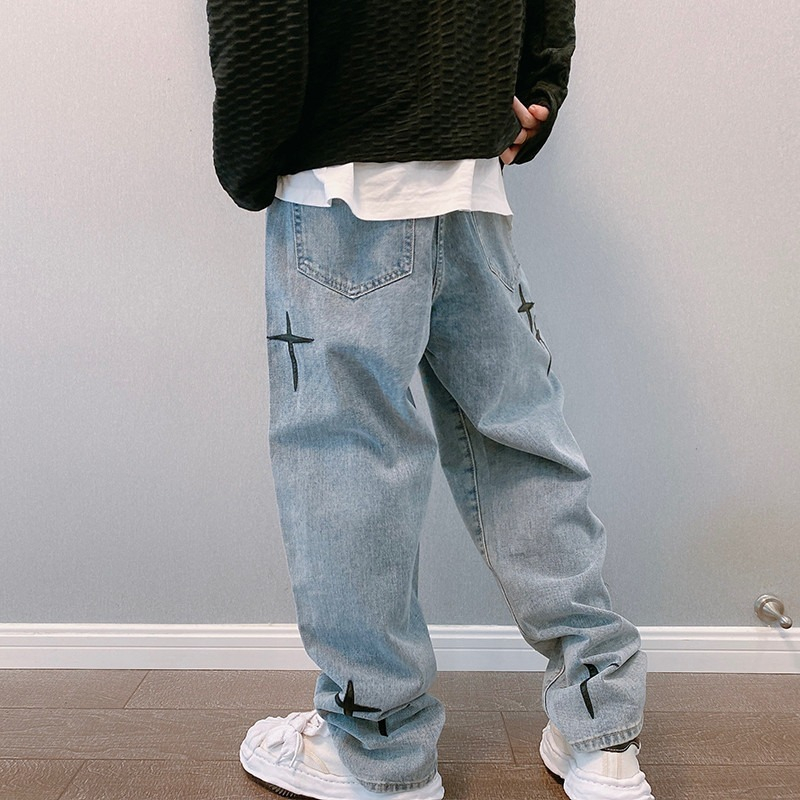 Baskılar Kot Erkekler 2023 Yen - Men'S Fashion With Baggy Jeans incelemesi ve fiyatı