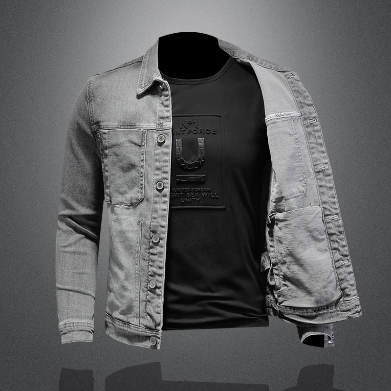 Moda Denim ceket erkekler pamu - Mens Fashion Denim Jacket incelemesi ve fiyatı