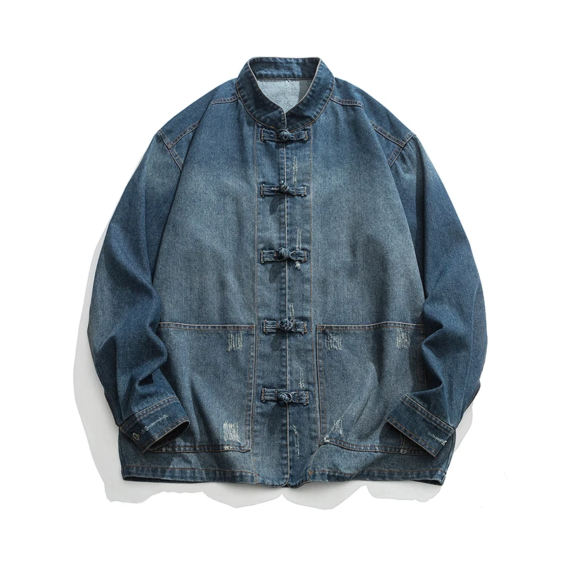 Çin Tarzı Denim Ceket Erkekler - Mens Fashion Denim Jacket incelemesi ve fiyatı
