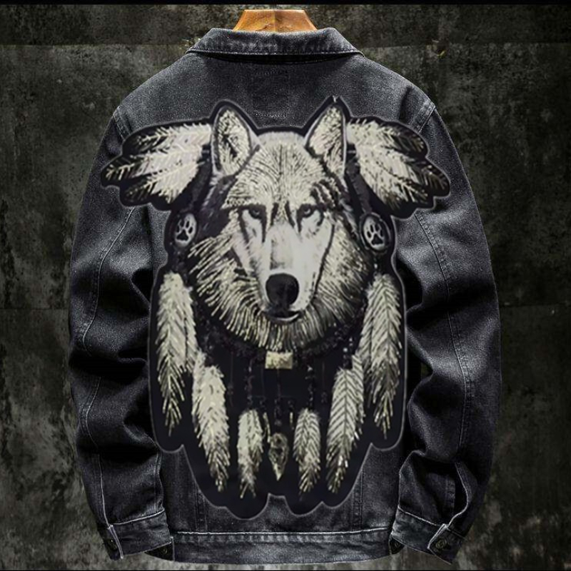 Amerika Vintage Ağır Kurt Işle - Mens Fashion Denim Jacket incelemesi ve fiyatı