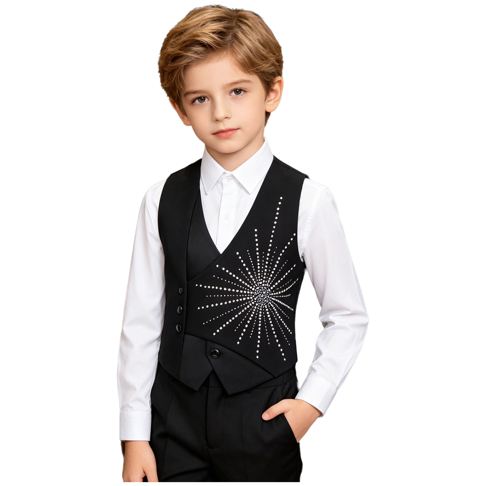 Çocuklar Erkek Çocuklar Beyefe - Formal Waistcoat Vest incelemesi ve fiyatı
