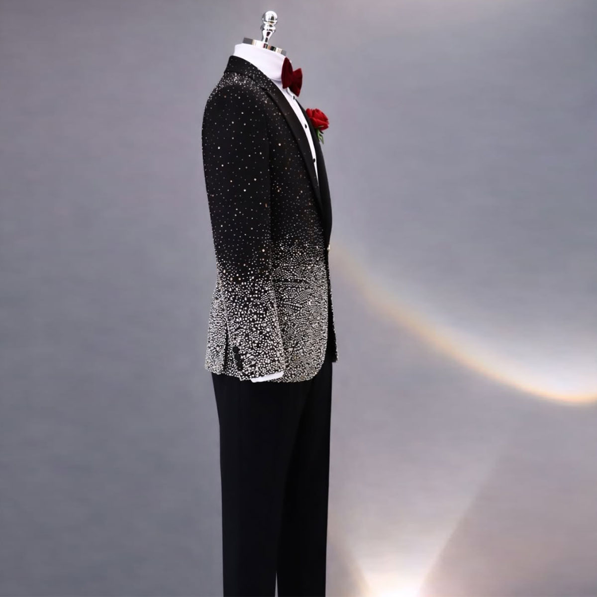 Şık Rhinestone Elmas Erkek Tak - Slim Fit Blazer Men incelemesi ve fiyatı