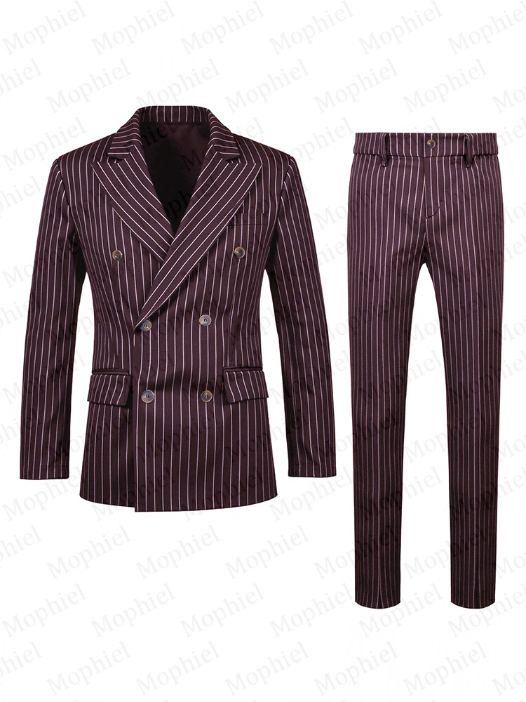 Bordo İnce Çizgili Erkek Takım - Slim Fit Blazer Men incelemesi ve fiyatı