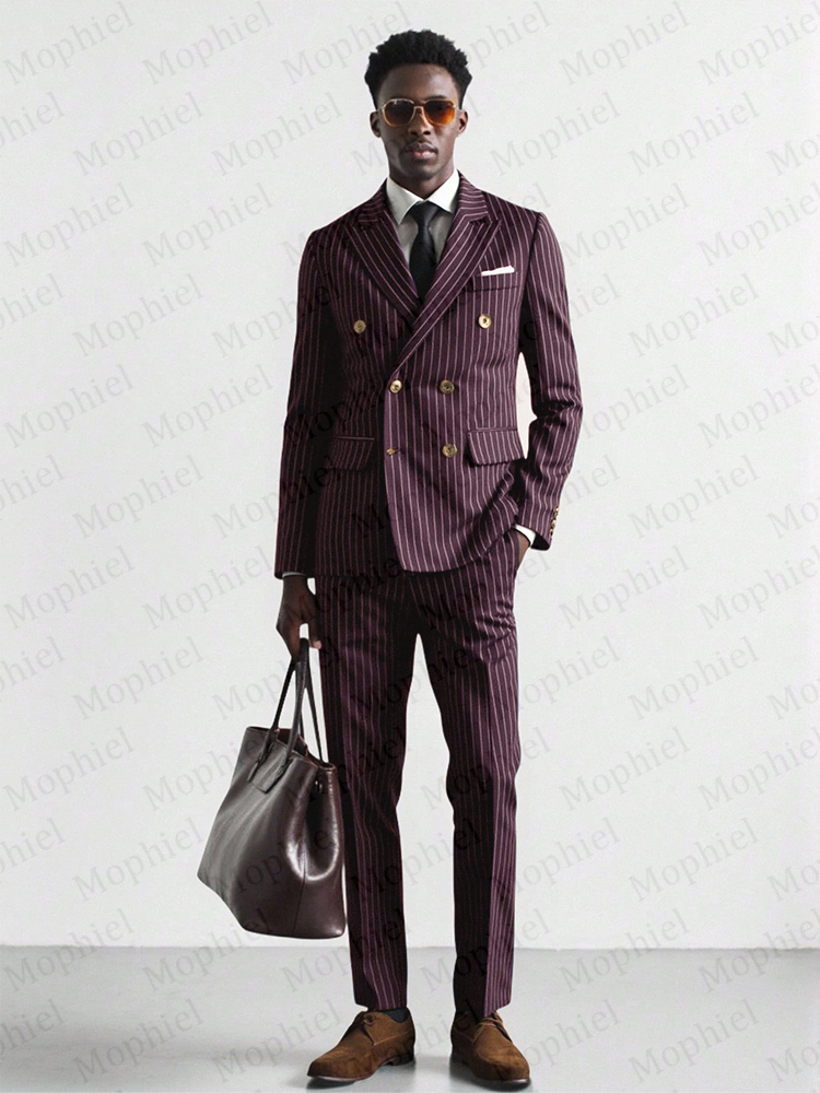 Bordo İnce Çizgili Erkek Takım - Slim Fit Blazer Men incelemesi ve fiyatı